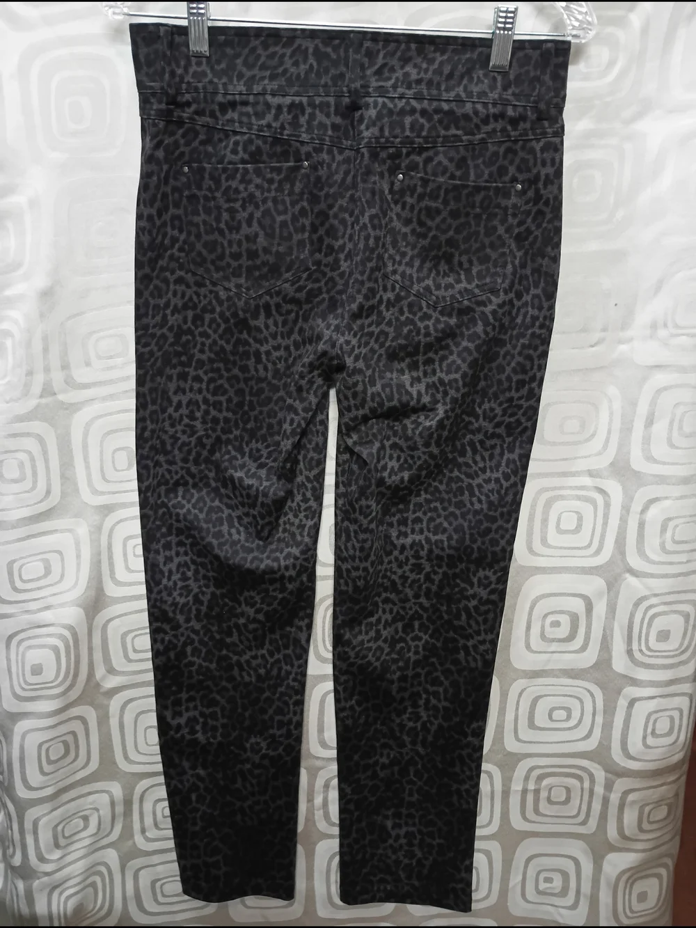 89th & Madison Black Leopard-Print Jeggings